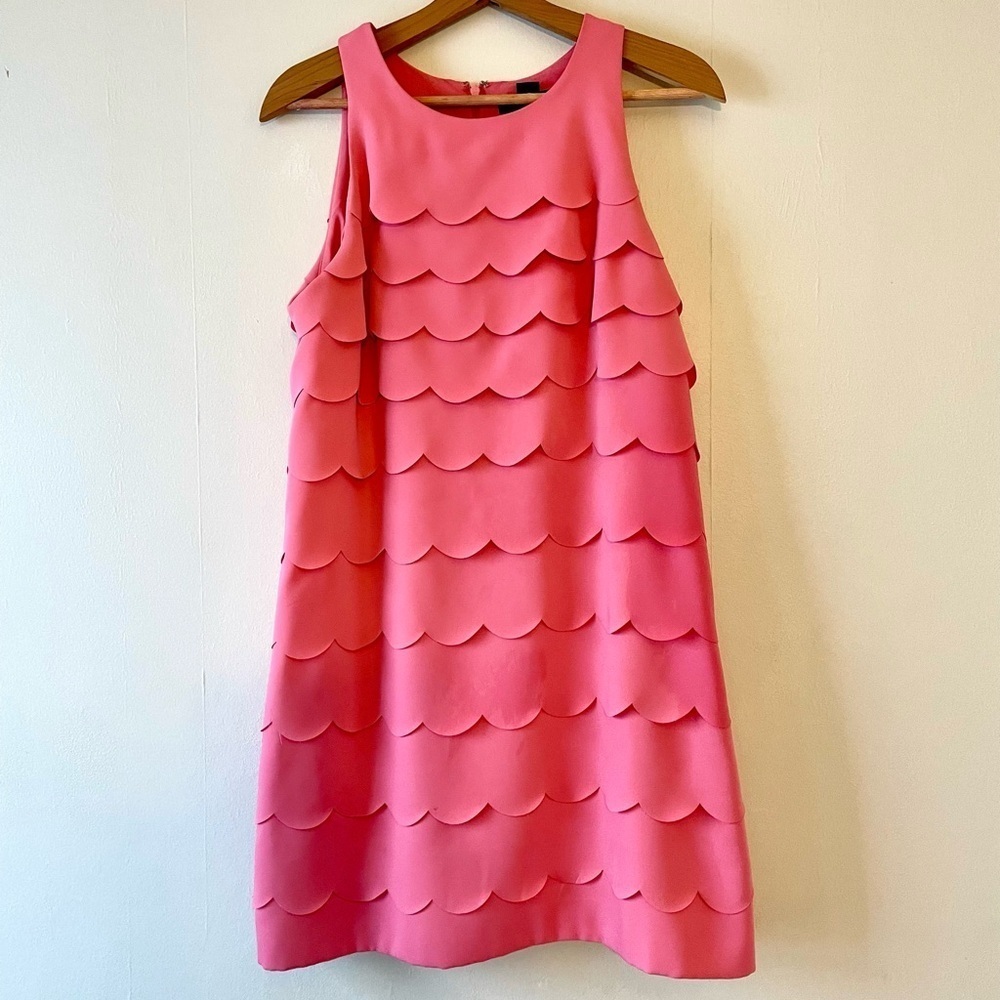 WHBM Scallop Dress-Pink-Size 10 - Picture 3 of 8